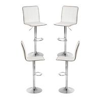 pack 4 taburetes likod de polipiel 116495042 cm - blanco