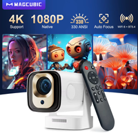 mini proyector magcubic hy310 1080p 330ansi android 11 con enfoque automatico 4k nativo altavoz de 5w air mouse asistente de voz version mejorada del hy300