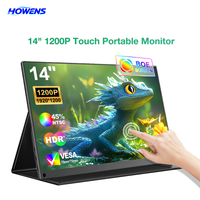 monitor portatil tactil ips fhd de 14 pulgadas y 1200p tactil capacitivo de 10 puntos 75x75 vesa luz azul baja tipo c mini hdmi compatible con ps5