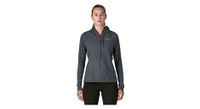 chaqueta cortaviento patagonia airshed pro 1 2 zip gris  mujer