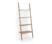 estanteria de pared de madera natural