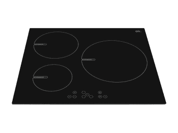 Placa inducción - ok. OBH 3611-1, 3 zonas, Zona grande 18/29 cm, 7200W, 51.7 Negro