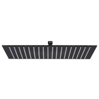 cabezal ducha efecto lluvia acero inox cuadrado 50x50 cm negro vidaxl