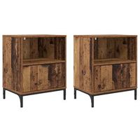 armario de noche 2 uds madera vieja 49 x 36 x 61 cm vidaxl