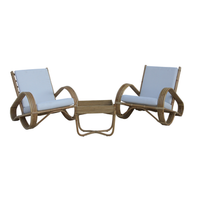 conjunto de butacas sillones en ratan natural y mesa de centro para jardin terraza chillvert parma 68x83x68 cm con cojines blancos