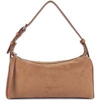lancaster bolso de mano bolso rectangular con cremallera m suede camel para mujer