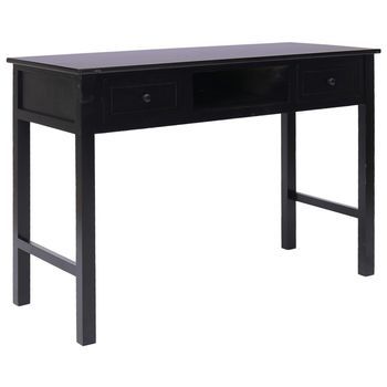 Escritorio De Madera Negro 110x45x76 Cm Vidaxl