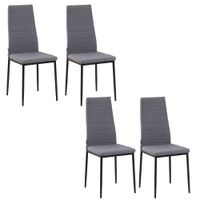 sillas de comedor 41x50x97 cm gris