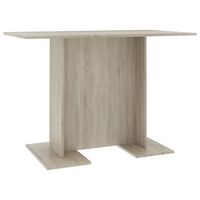 mesa de comedor  mesa de cena madera contrachapada roble sonoma 110x60x75cm