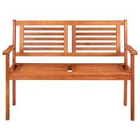 banco de jardin de 2 plazas  banco de exterior  silla de jardin madera maciza eucalipto 120 cm