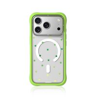 youngkit funda para iphone 17 pro r carcasa transparente magnetica ch star dot verde green star diseno estrella y ajuste preciso