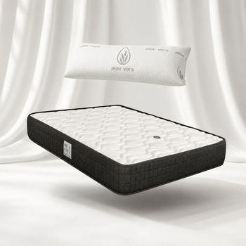 Colchón Viscoelástico 3d Reversible 90 X 180 Cm, 21 Cm Eko Confort, Alta Transpiración Y Núcleo Ergonómico - Regalo Almohada Visco Aloe Vera De Copos