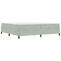 estructura de cama gris claro gris y blanco 200 x 200 cm