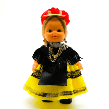 Muñeca regional Abulense Folk Artesanía original colección 15 cm.vestido típico Ávila, fabricada en España.