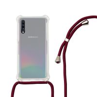 ksix funda cordon granate tpu transparente para samsung galaxy a70