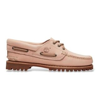Timberland para mujer. TB0A2GNVA8M1 Náuticos de piel Authentic rosa (38.5 W), Plano, Cordones, Casual