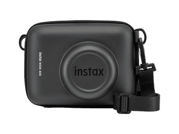 Funda cámara - Fujifilm Instax Wide 400, Estructura rígida, Correa para el hombro, Negro azabache