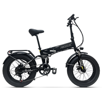 Bicicleta Eléctrica Plegable Para Adultos Paselec Px6, Batería De 48 V Y 12 Ah, Negra