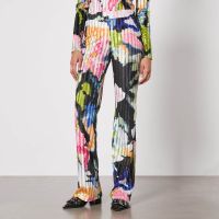 stine goya andy printed devore velvet trousers - m