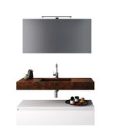 mueble de bano de 5 piezas en melamina cortenblanco