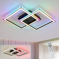 lampara de techo led rgb con mando a distancia - iluminacion de interiores de diseno zmh