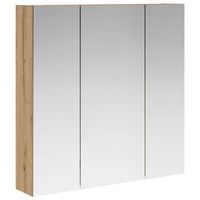 armario con espejo de bano roble artisan 70 x 145 x 70 cm vidaxl