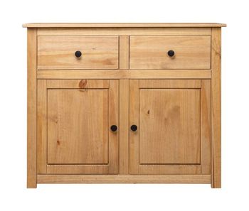 Aparador - mueble de almacenamiento de madera maciza de pino estilo panamá 93x40x80 cm es3959