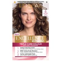 loreal paris excellence creme permanent hair dye various shades - 6 natural light brown