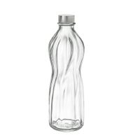 botella vidrio con tapa acero 075l