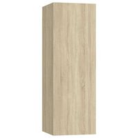 mueble de tv madera contrachapada color roble 305x30x90 cm vidaxl