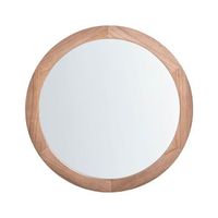 espejo de pared de estilo escandinavo con marco de madera de paulownia  decorativo marron claro lasalle