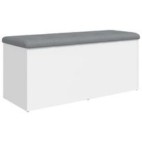 banco de almacenaje blanco 102x42x45 cm madera de ingenieria vidaxl