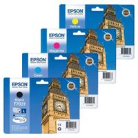 original multipack epson workforce pro wp-4000 printer ink cartridges 4 pack -c13t70314010