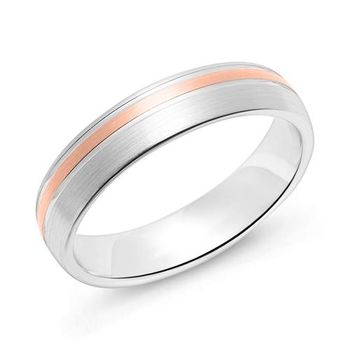 Anillo de hombre de plata 925, chapado en oro rosa