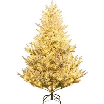 Arbol De Navidad Nevado Con Luces Costway (1074 Puntas - 180cm)