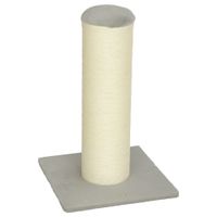 pawhut poste rascador para gatos altura 755 cm rascador para gatos interior base estable y cuerda de sisal natural gris claro   aosom espana