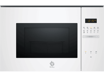 Microondas integrable - Balay 3CG5172B2, Grill, 800W, 20 L, 5 potencias, Control deslizante, Aquálisis, Blanco