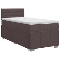 cama tapizada 200x90x88 cm tejido - marron