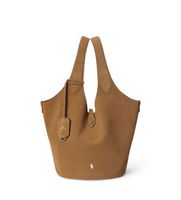 polo ralph lauren para mujer 428p23824003 bolso tote polo play de ante marron osfa beige casual piel