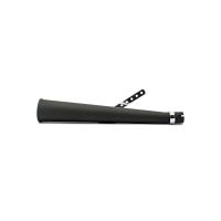 silenciador de escape megaphone type1 largo acodado negro derecho