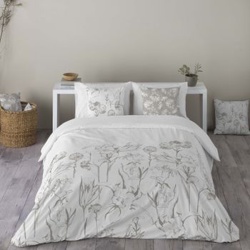 Sandal - Funda Nórdica Estampada Cama 150 - Algodón Extrasuave - Incluye  1 O 2 Fundas De Almohada - Zuri Stone