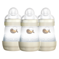 mam self sterilising anti-colic bottle ivory white