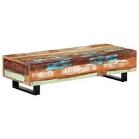 mesa de centro madera maciza reciclada y acero 120x50x30 cm vidaxl