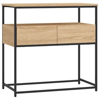 Mesa Consola | Mesa De Entrada | Mesa Auxiliar Madera De Ingeniería Roble Sonoma 75x40x75 Cm