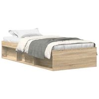 cama individual  cama para adultos  estructura de cama roble sonoma 75x190 cm