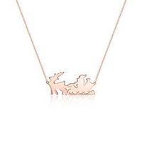 cadena de mujer santa de plata 925 chapada en oro rosa