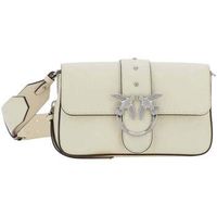 pinko bolso bolso con solapa love one slouchy zip mini vite blanco para mujer