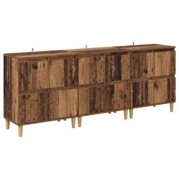 Tableros Lateral 3 Uds. Madera Vieja 60 X 35 X 70 Cm Vidaxl