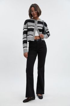 Vaqueros Tall Con Abertura Para La Bota, Negro