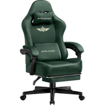 Silla Gaming GTPLAYER Ergonómica con Reposapiés y Reclinación 150°